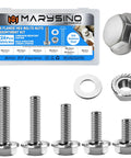Flange M6 Bolt Set Stainless Steel 304 Kit With Nuts And Washers Assorted M6 Screws 12mm 16mm 20mm 25mm 30mm 1.0 Pitch