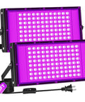 100W LED Black Light Flood Light 2 Pack Totally Lit Ultra Bright UV Glow For Halloween Parties Stage Lighting
