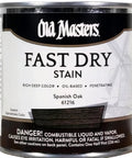 No Sweat Oil Based Interior Wood Stain Delivers A Clean Spanish Oak Finish Great For Touching Up Furniture And Breezy Diy Remodels In Solid Half Pint Can, shown in half pint can.