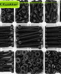 All In One 900 Piece M4 Nuts Bolts And Washers Set 4mm To 45mm Upgraded Zinc Plated 12.9 Alloy Steel Hex Socket Head Cap Screws Bolts And Nuts Kit Includes Washers One Hex Key And Clear Organizer For Easy DIY Projects