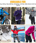 Winter activities including cycling, running, skiing, mountaineering, and dog walking wearing Winter Warm Touchscreen Gloves For Men And Women