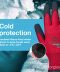 Fleece Lined Winter Work Gloves With Cut Resistant Palm And Flexible Palm Coating For Cold Temperatures Down To Minus Five Degrees Insulated Nylon Shell Medium Size Pack Of 1 Pair A Real Workhorse For Snow And Outdoor Jobs