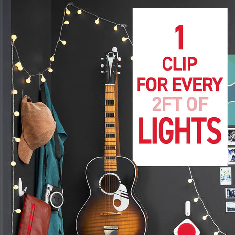 Damage Free Indoor Mini Light Clips Value Pack With 45 Clips And 54 Strips For String Lights And Cable Management Ideal For Home Office Dorm Decor Holds Up To 0.3 Lb