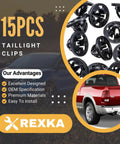 Dodge Ram Tail Light Retainer Clips 15 Pack Fastener Assembly Grommets 19mm Head 11mm Stem Fits 12mm Hole For 2007 To 2013 Ram 1500 2500 3500 Pickup And Durango 2006 Replacement
