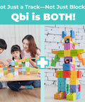 Dope Magnet Building Blocks Kit For Kids Includes Stunt Arena Construction Pieces With Educational STEM Bricks, children playing with blocks.