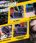 Handheld Portable Oscilloscope With 2.8 Inch TFT Display 1 MHz Bandwidth in automotive and DIY settings for various measurements