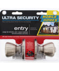 Mobile Home Tulip Knob Door Lock Entry Set With Keys In Stainless Steel KD KW1 packaging for front door security hardware