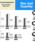 Image showing size and quantity of 159 Piece M6 Screw Set With Button Head Socket Cap Screws Grade 10.9 Carbon Steel Black Oxide Finish