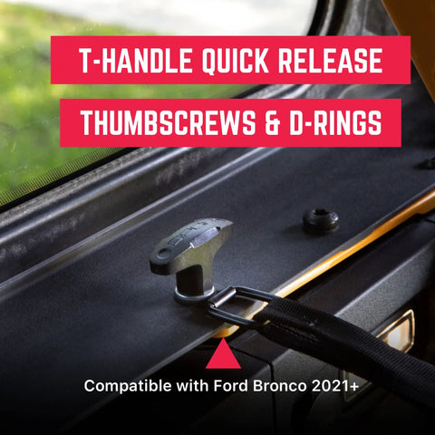 Quick Swap Hardtop Thumbscrews M8 X 25mm Bolts For Ford Bronco And Jeep Wrangler 4 In 1 Tie Down Anchor T-handle grip