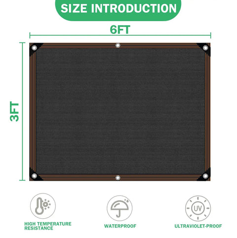 All Purpose Shade Cloth For Garden Plants And Backyard Projects Sixty To Seventy Percent Sunblock Netting 6ft x 3ft size.