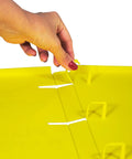 Safety Data Sheets Binder With 1 Inch Ring Capacity And 3 Poly Rings Durable Polypropylene SDS Binder being opened by a hand