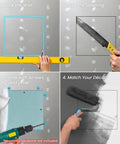 Steps for installing 8x16 Push To Open Drywall Access Panel Featuring Rugged Aluminum Frame And Waterproof Gypsum Core.