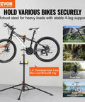 Heavy Duty Bike Repair Stand With Four Leg Base Adjustable 42.5 To 74.8 Inch Height Foldable Maintenance Stand in use