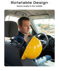 Person using Hard Hat Headrest Hook Organizer For Truck Cab, 3-Second Install Helmet Holder Mount in vehicle cab