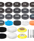 174 Piece 3 Inch Wet And Dry Sanding Disc Set With Grit 60 To 10000, Hook And Loop Backing, Drill Attachment, Pads, Sponges, Shanks