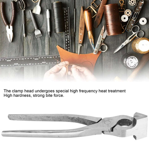 Flat Pliers Hand Seamer For Sheet Metal Straight Jaw Bender Tool For Bags Belts And Leather Craft Pro Grade Gear 45 Steel
