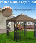 10x10 Canopy Replacement Top For Pop Up Gazebo, Double Tiered, UV Shielded Waterproof Nylon Cover With 12 Velcro Straps, Outdoor Shelter