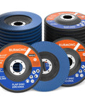 4 1/2 Inch Flap Disc Set For Angle Grinder With 7/8 Inch Arbor, 30 Pack Dual Grit 40 And 60 T29 Zirconia Abrasive Discs