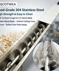 Rock Solid U Trough Screw Conveyor Built Tough From Real 304 Stainless Steel Industrial Auger Feeder for food powder handling, showing helical blades.