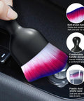 Two Piece Car Detailing Brush Set With Curved Soft Bristles For Dust Removal From Dashboards And Air Vents Universal Fit