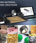 3 Axis Cnc Router Engraver Badly Crushing Wood And Acrylic Projects Delivers Slick Precision With A Roomy 430X390Mm Bed in action with various materials.