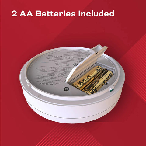 2 In 1 Smoke And Carbon Monoxide Detector With AA Battery Powered And LED Warning Light Indicators 1 Pack 24 7 Self Testing For Continuous Protection And Easy Setup For Quick Fire And CO Alerts At Home, open battery compartment