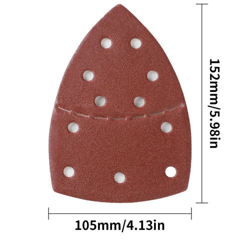 120 Piece Sanding Sheets For Mouse Sander With 11 Hole Dust Removal Mixed Grits 40 60 80 120 180 240, 152mm pad size