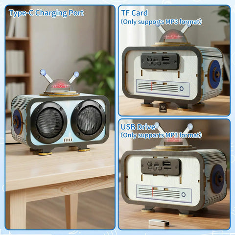 Bluetooth Speaker Kit For Beginners Build Your Own Dual Speaker With RGB Music Sync Lights on desk, close-up views.
