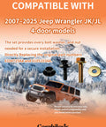 Heavy-Duty Side Step Bolts Kit For Jeep Wrangler JK JL 4-Door 2007-2025 Bolt-On Hardware With Nuts And Washers For Off-Road Upgrades Includes Rotatable Washer Nuts And All Required Fasteners. compatible with 2007-2025 Jeep Wrangler JK/JL 4-door models
