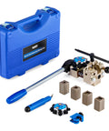 Orion Motor Tech brake line flaring tool kit with blue case, brass flaring block, dies for 3/16–3/8 in tubes