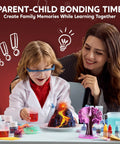 Child and adult using Ultimate Science Kit With 85 Plus Experiments For Kids Aged 6 7 8 Featuring Volcano Eruption Crystal Growing Chemistry And Earth Science Totally Hands On Activities For Curious Learners