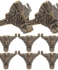 Close-up of 8 Pack Vintage Furniture Feet Set for Antique Boxes and Furniture Zinc Alloy Sturdy and Easy to Install adds Classic Elegance