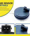 Heavy Duty Rear Abs Wheel Speed Sensor Pair For Hyundai Santa Fe Veracruz Kia Sorento showing detailed dimensions and connector.