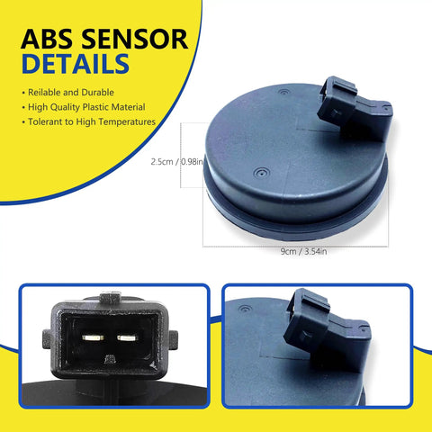 Heavy Duty Rear Abs Wheel Speed Sensor Pair For Hyundai Santa Fe Veracruz Kia Sorento showing detailed dimensions and connector.