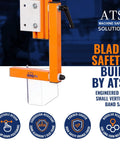 Vertical Band Saw Guard for 15 Inch Plus Saws with 7 Inch Lexan Shield, OSHA and ANSI Compliant showcased in detail