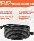 Pressure Washer Gun And Hose Kit With 25 Ft Heavy Duty Hose And Replacement Wand 5 Nozzle Tips M22 Fitting Universal Fit For Most Power Washers Not For Garden Hoses