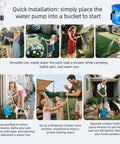 Rechargeable Camping Shower With USB-C, Portable Outdoor Shower Pump On The Go With Three Spray Modes in various uses outdoors