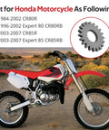 Honda Water Pump Drive Gear For CR80R CR80RB CR85R CR85RB Expert 80 85 1984 To 2007 Motorcycle compatibility list and bike