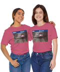 Fresh Heather Blend T Shirt Celebrating Winnetka Up N Metra Union Pacific North Train Station worn by two women, casual style.