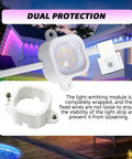 120 Piece Outdoor Light Mounting Brackets Kit For H706ABC H806ABC White With 40 Self Adhesive Wire Clips showing mount and usage