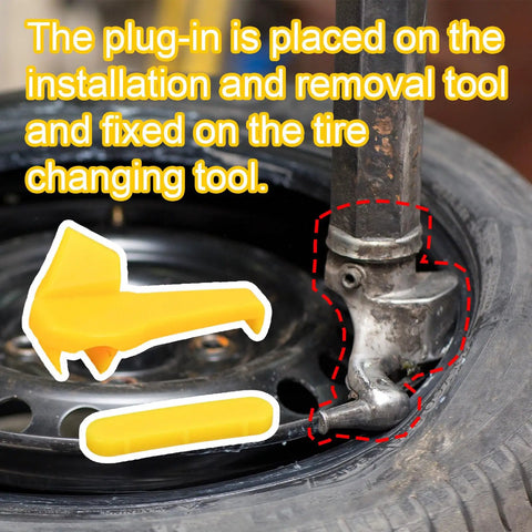 16 Sets Tire Machine Rim Protectors For Easy Mounting And Demounting Tires Wheel Side Guard Inserts Durable Plastic Heads 32 Pieces Pro Grade Tire Machine Repair Parts Accessories installed on tire changing tool.