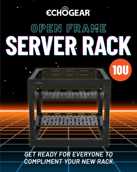 Heavy Duty 10U Open Frame Server Rack Packing Badass Airflow And A No Sweat Diy Build, dual vented shelves visible.