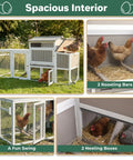 Mobile Chicken Coop With Wheels Weatherproof Large Hen House Chicken Tractor With Nesting Box Roosting Bars Pullout Tray