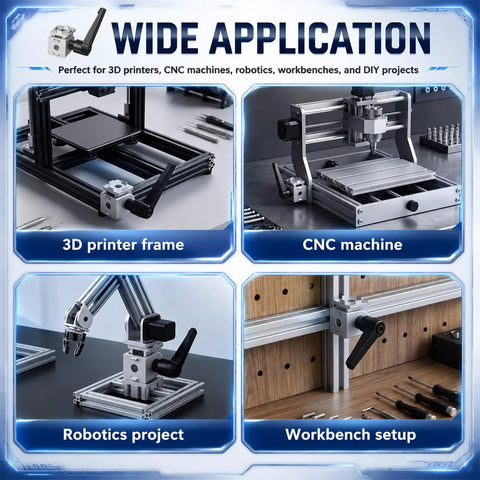 8 Pack Pivot Hinge Bracket Kit For 2020 T Slot Aluminum Extrusion With Zinc Alloy Swivel Angle Connectors on DIY CNC setups