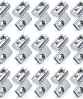 Heavy Duty 30 Pack 1/4 20 T Slot Nuts For Aluminum Extrusion Carbon Steel Spring Ball Sliding T Nuts Kickass Fasteners For Cnc Machines 3D Printers Sim Racing Rigs Top Shelf Hardware Kit arranged on white background.
