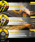 PRETEC 4-1/2 in grinder wheel set; includes 20 cut-off wheels, 3 60-grit flap discs, and 3 grinding wheels