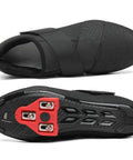 Unisex Dope Indoor Cycling Shoes With Delta Cleats Included, Compatible With Peloton And Delta Pedals, Black Size 8, top and bottom view