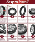 Puncture Proof Tire Insert For 20x4.0 Bike Tires, No Flat Liner That Stops Thorns And Goatheads installation steps chart
