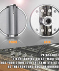 Front and back view of Stainless Steel Gas Range Stove Knobs Replacement Set (5 Pack) For Whirlpool Cooktop Ovens