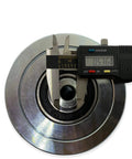 Heavy Duty 4 Inch V Groove Gate Wheel For Inverted V Tracks Up To 3000 Lbs Solid Steel Sliding Wheel Bearing with caliper measurement
